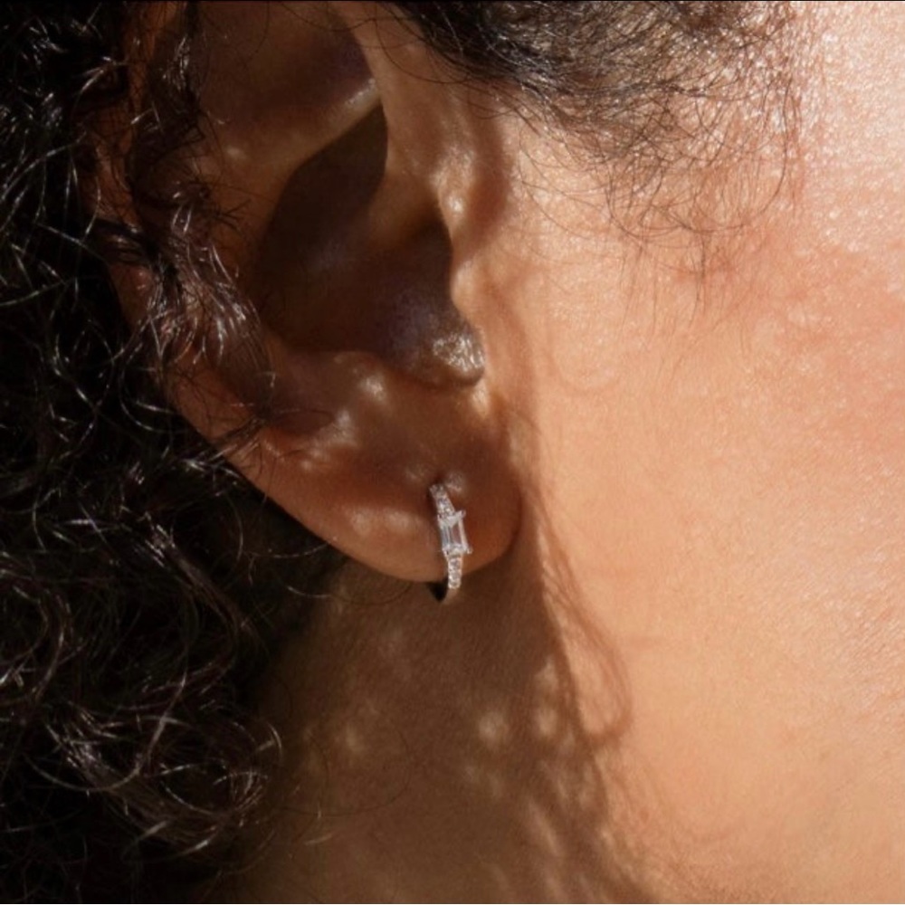 Sterling Silver Hoop Earrings.